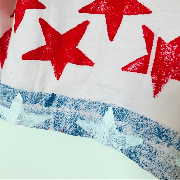 Red Pink and Blue Tee with Stars - Picture 9 of 10